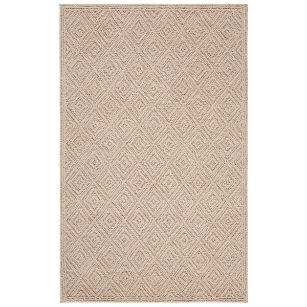 SAFAVIEH Trace Beige Doormat 2 ft. x 4 ft. Border Area Rug