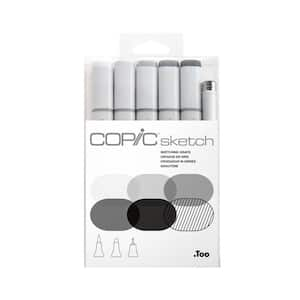 Sketch Marker Set, Grays, (6-Colors)