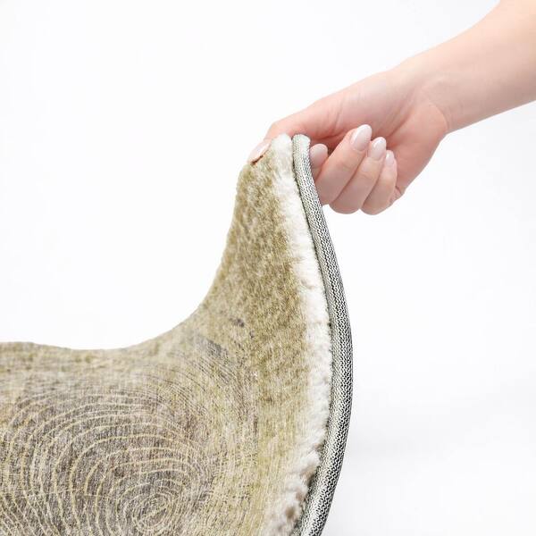 Dream Shag Premium Machine Washable Abstract ADS713 Beige 10 ft. x 14 ft. Area Rug