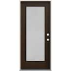 JELD-WEN 36 in. x 80 in. Right-Hand 1 Lite Micro-Granite Frosted Glass ...