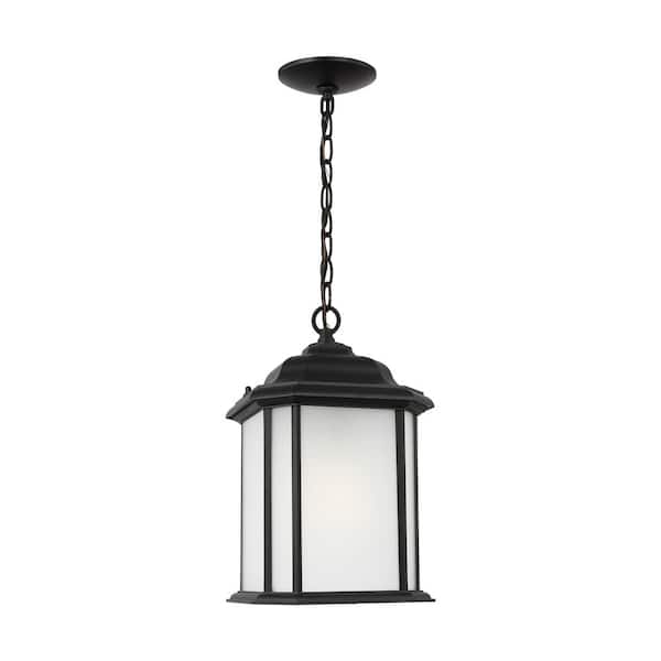 Generation Lighting Kent 1-Light Black Outdoor Pendant Light
