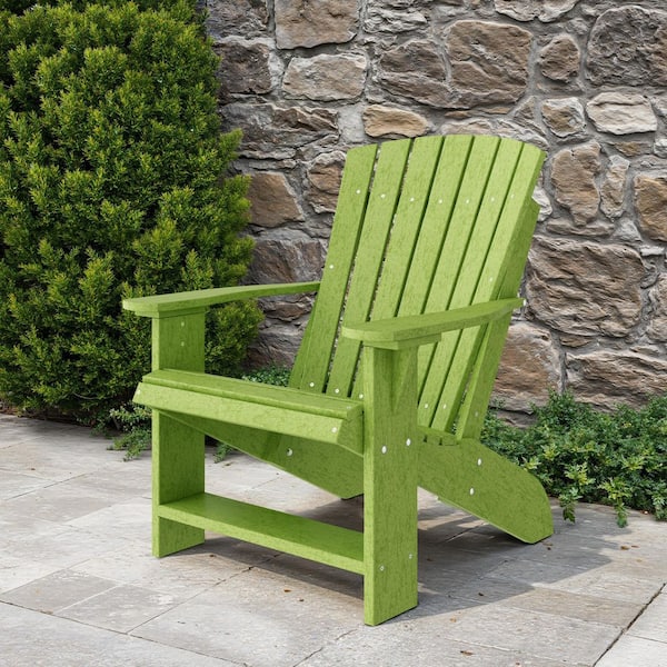 Wildridge Heritage Lime Green Plastic Outdoor Adirondack Chair LCC