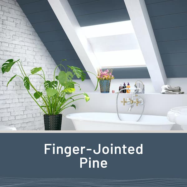 1 in. x 6 in. x 8 ft. Timeless Cavalry Blue Smooth Pine Nickel Gap Shiplap Board (6-pack)