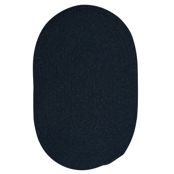 Home Decorators Collection Edward Dark Blue 4 ft. x 6 ft. Oval Braided Area Rug