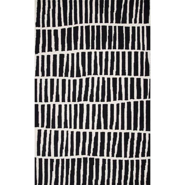 Lemuel Geometric Black 8 ft. x 10 ft. Area Rug