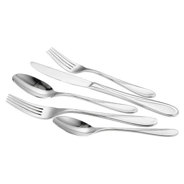 65-Piece Stainless Steel Flatware Set, Food-Grade Mirror Finish Cutlery, Dishwasher Safe Tableware for 12