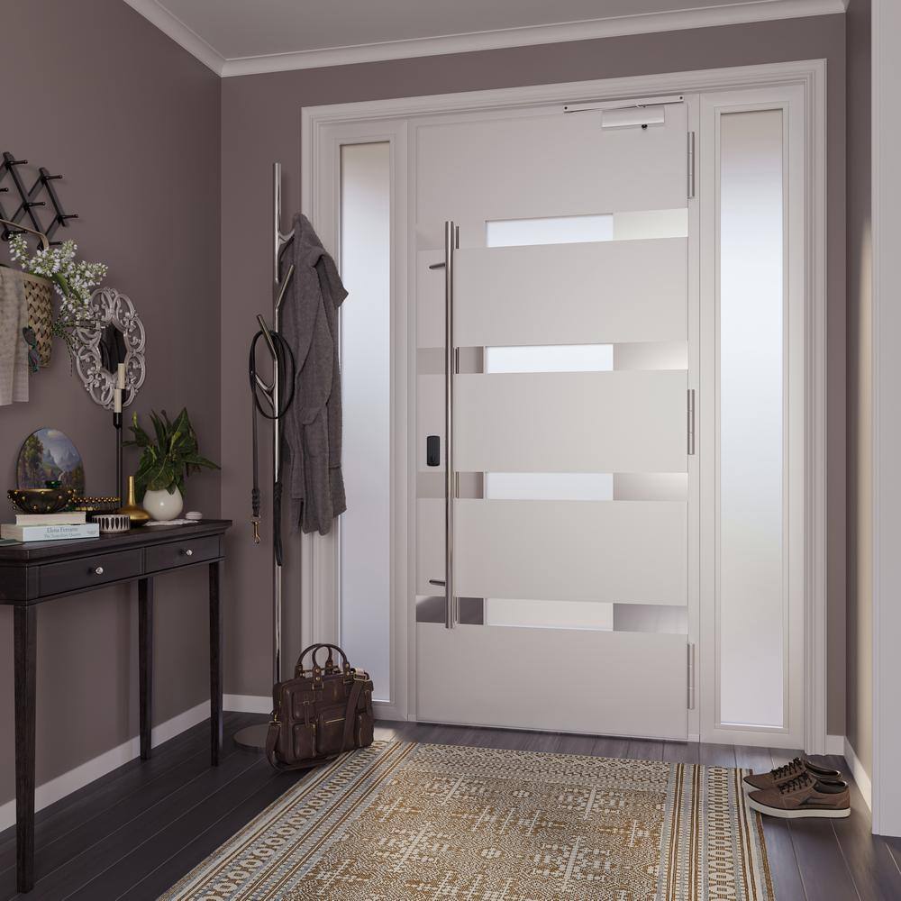 Aura Anthracite and Brown Zinc-Galvanized Steel Screen Door