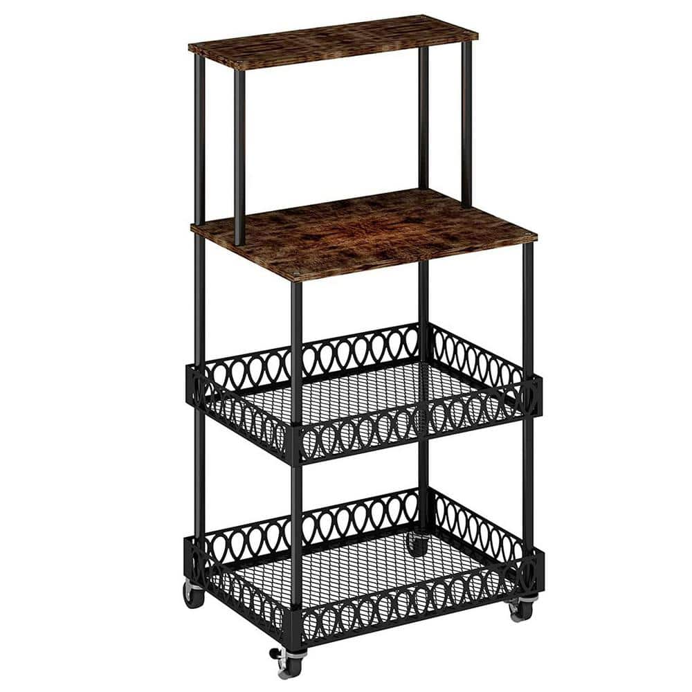 Siavonce 4storey kitchen bread rack, vertical microwave oven rack