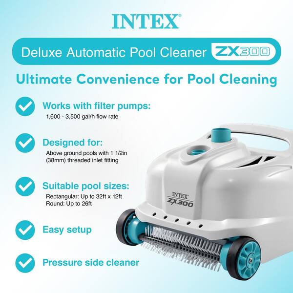 Intex 700 GPH Above Ground Pool Vacuum Robot Vacuum with 21