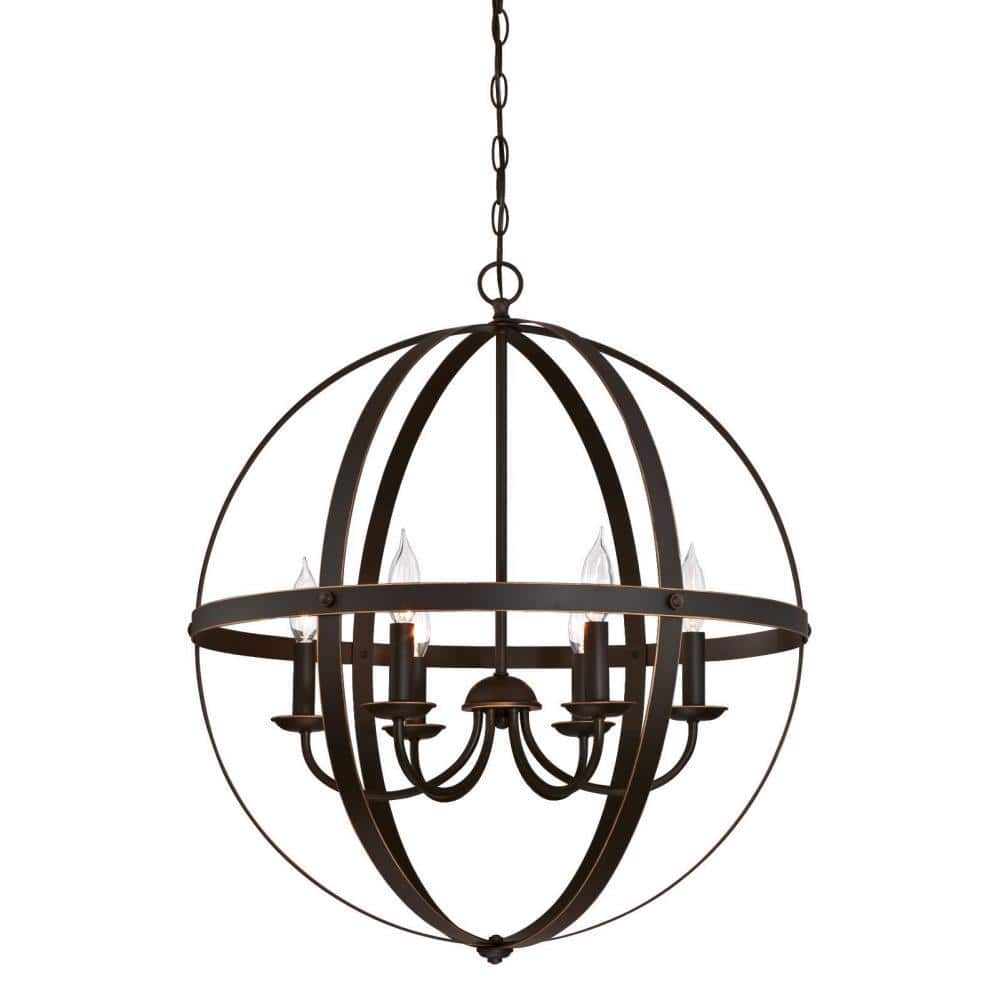 Westinghouse Stella Mira 6-Light Oil Rubbed Bronze with Highlights ...