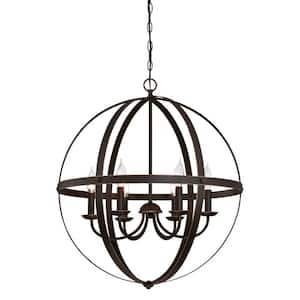 Stella Mira 6-Light Oil Rubbed Bronze with Highlights Chandelier