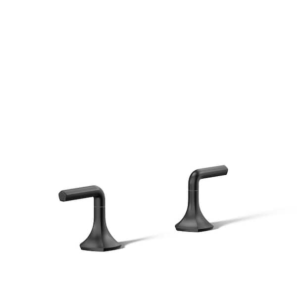 KOHLER Occasion Lever Bathroom Sink Faucet Handles in Matte Black