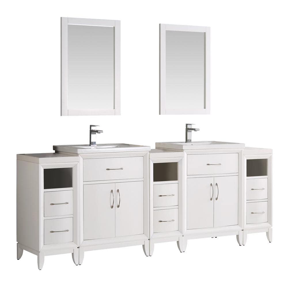 Fraser  70 inch Espresso Double Vessel Sink Vanity Set