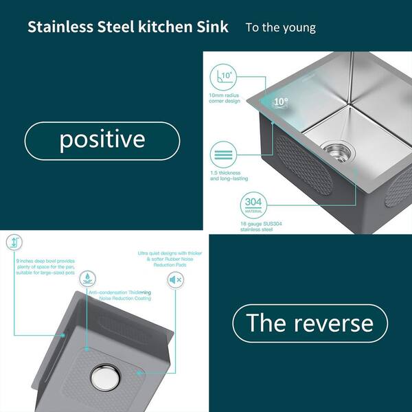 Lycvki 30 in. x 18 in. Undermount Stainless Steel Kitchen