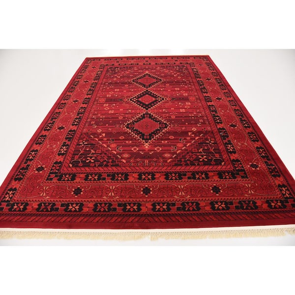 Unique Loom Tekke Lincoln Red 7' 0 x 10' 0 Area Rug 3126439 - The