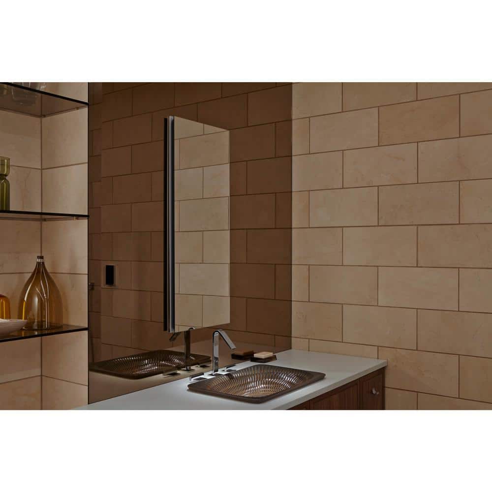Cantata 36" Frameless Aluminum Medicine Cabinet with Adjustable Shelves