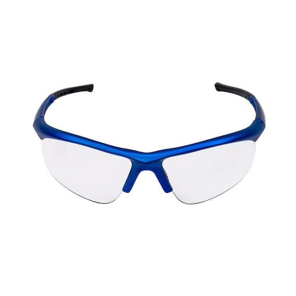 Safe Handler Clear/Blue, Sport MTX Safety Glasses (4-Pairs)
