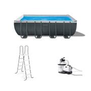 18 ft. x 9 ft. x 53 in. Rectangular Above Ground Pool with Cover, Cooler, and Float (2-Pack)