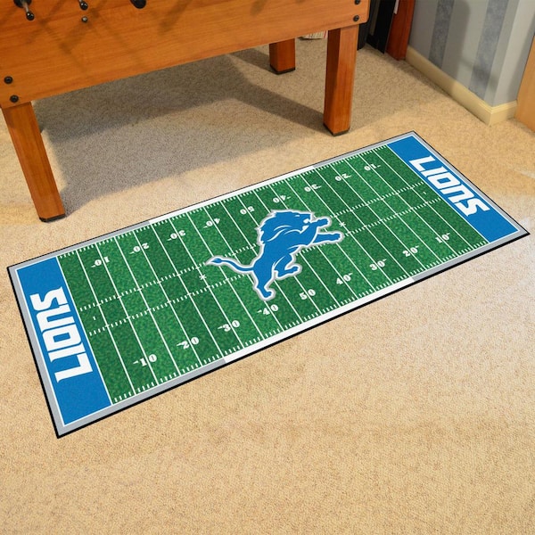 Detroit Lions 3 ft. x 6 ft. Football Field Rug Runner Rug
