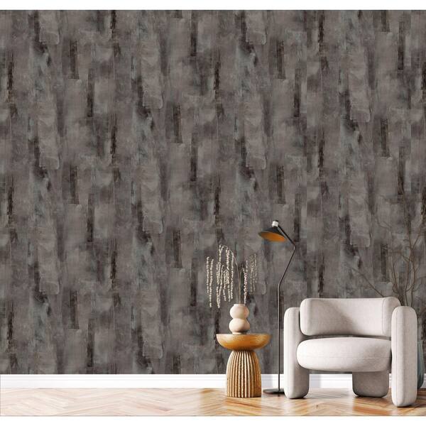 Maire & Weathered Brown Scattered Block Faux Concrete Print Non Woven Non-Pasted Textured Wallpaper 57 Sq. Ft.