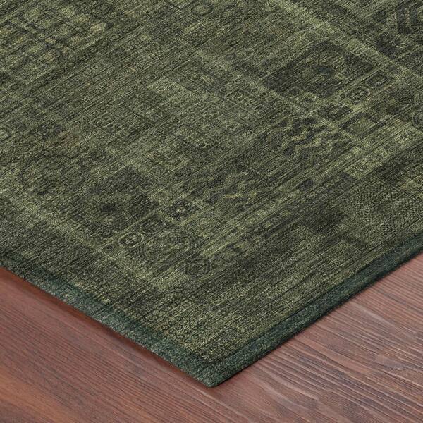 Chantille Machine Washable Indoor/Outdoor Abstract ACN2805 Olive 3 ft. x 4 ft. Area Rug