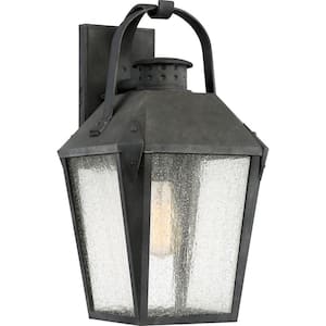 Carriage 1-Light Black Outdoor Wall Lantern Sconce