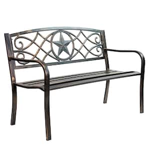 Lone Star Bronze Metal Patio Premier Park Bench