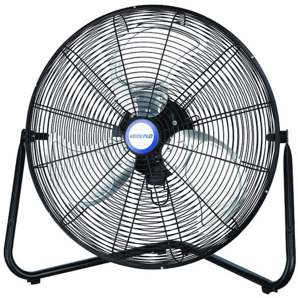 18 in. 3-Speed Portable High Velocity Heavy Duty Metal Industrial Floor Fans in Black, 90°Oscillating Quiet