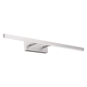 Parallax 24 in. 1-Light Brushed Nickel LED Vanity Light Bar with Selectable White 2700K-3000K-3500K
