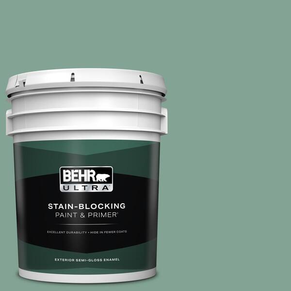 BEHR ULTRA 5 gal. #470F-4 Aspen Aura Semi-Gloss Enamel Exterior Paint & Primer