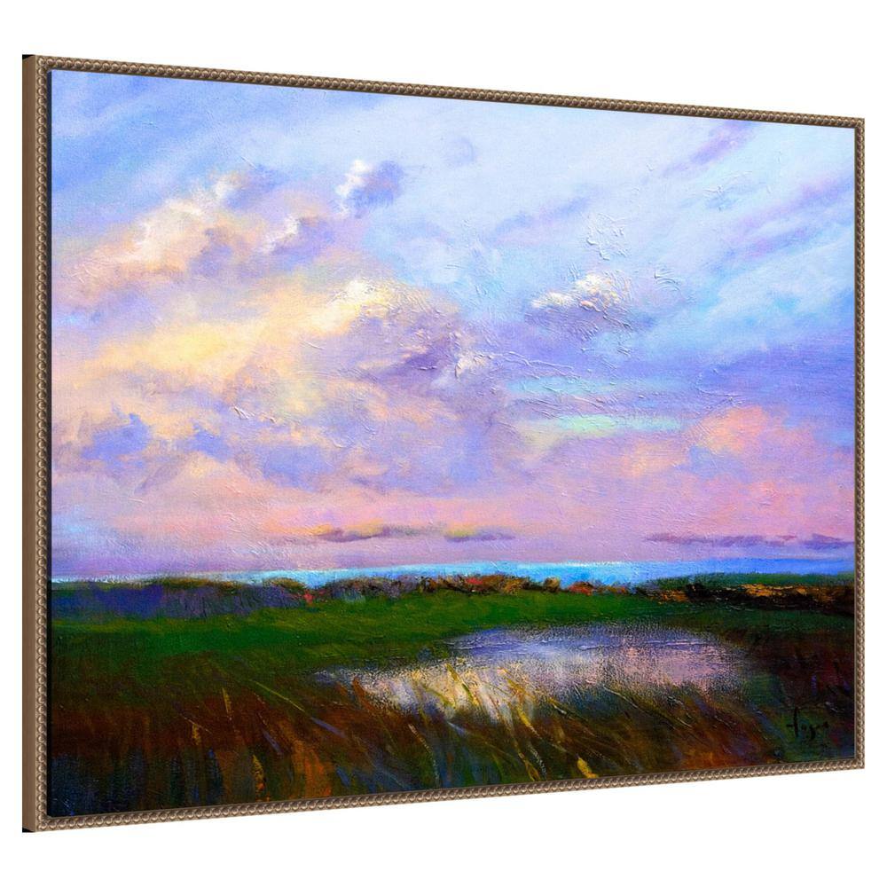 Dorothy Fagan Beaded Framed Nature Vista Canvas Print
