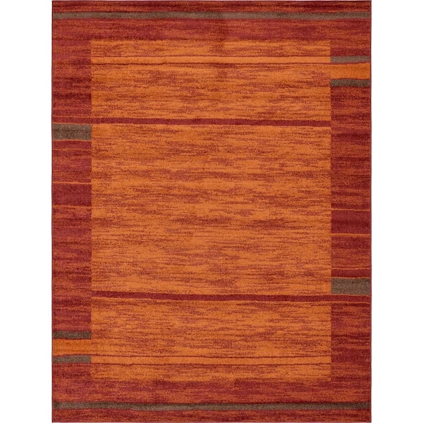 Unique Loom Autumn Foilage Terracotta 9' 0 x 12' 0 Area Rug 3138245 ...