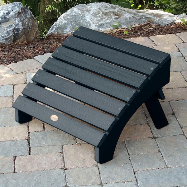 Highwood Adirondack Federal Blue Recycled Plastic Outdoor Folding Ottoman