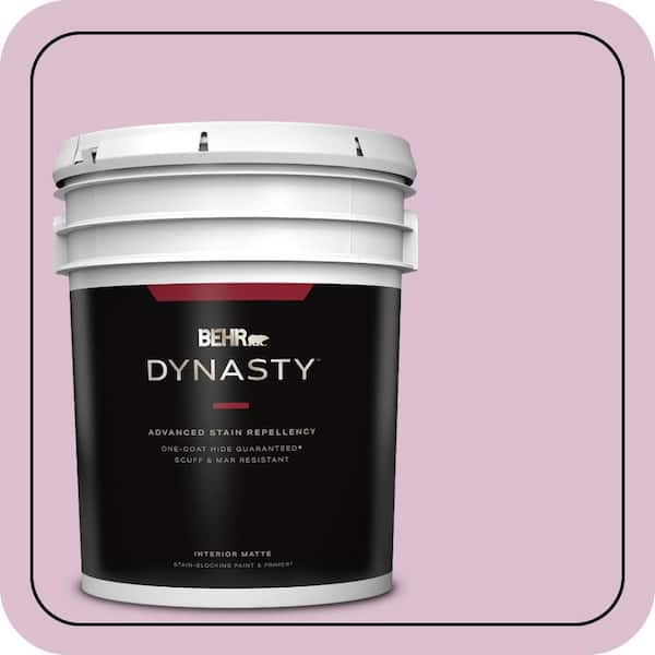 BEHR DYNASTY 5 gal. #690C-3 Delicate Bloom Matte Interior Stain-Blocking Paint & Primer