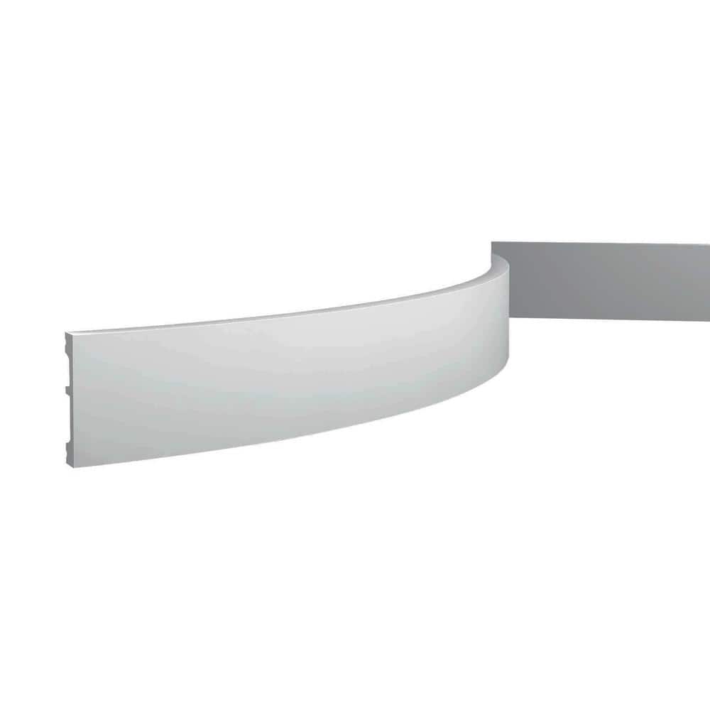Primed White Flexible Polyurethane Baseboard Moulding 78 in