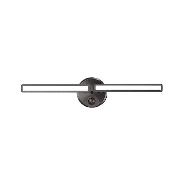 PROBRITE 150-Watt Equivalent 180-Degree Bronze Motion Activated Outdoor Integrated LED Thin Flood Light, 2700K-5000K