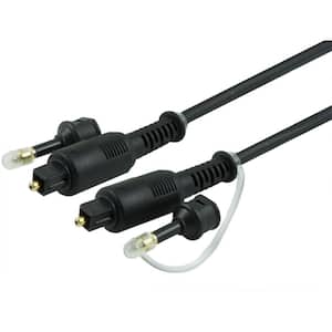 6 ft. Toslink Fiber Optic Audio Cable in Black