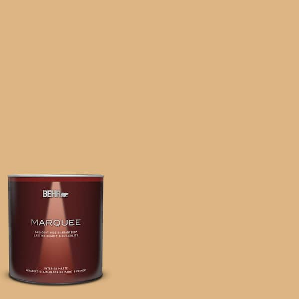 BEHR MARQUEE 1 Qt. Home Decorators Collection #HDC-CL-18 Cellini Gold One-Coat Hide Matte Interior Paint & Primer