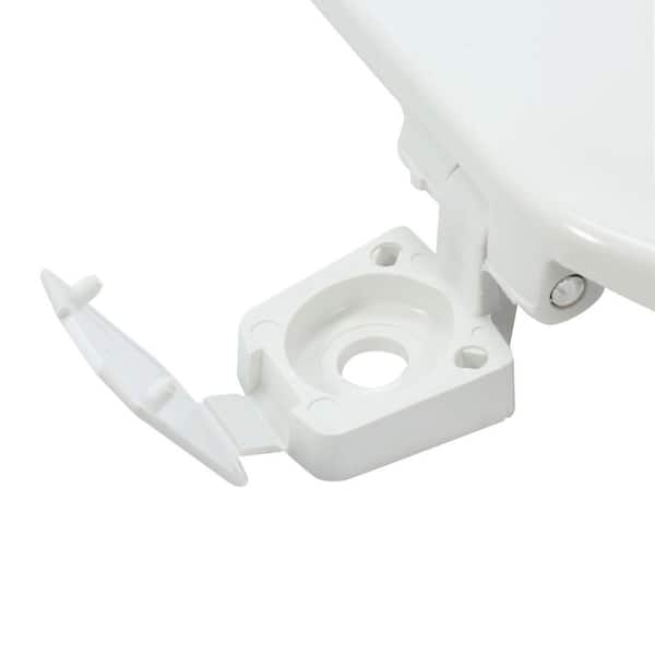 BEMIS 75 000 Commercial Open Front Toilet Seat with Cover White Plastic ROUND 