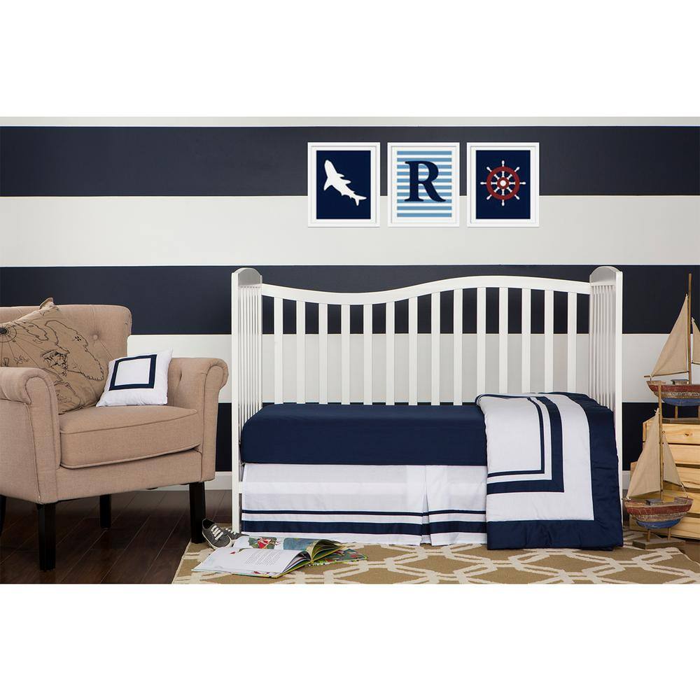 White Pinewood 5-in-1 Convertible Sleigh Crib