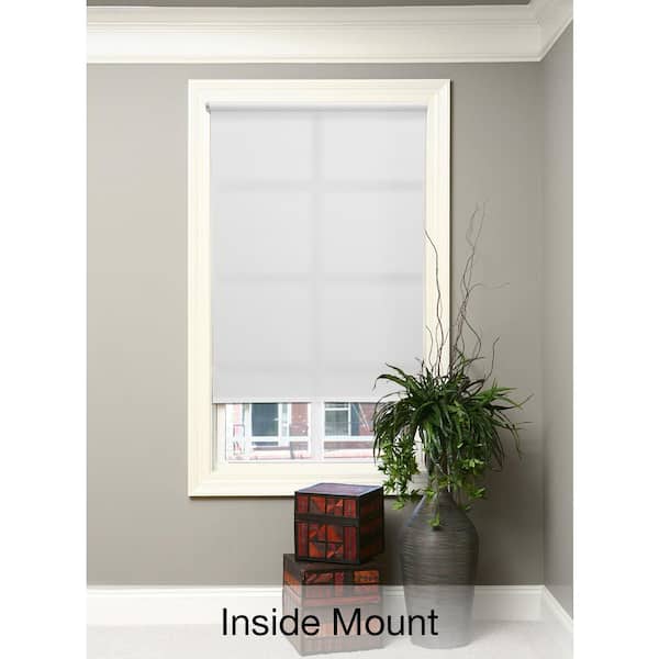 Hampton Bay Cut-to-Size White Cordless Light Filtering Fade resistant Roller Shades 23 in. W x 72 in. L