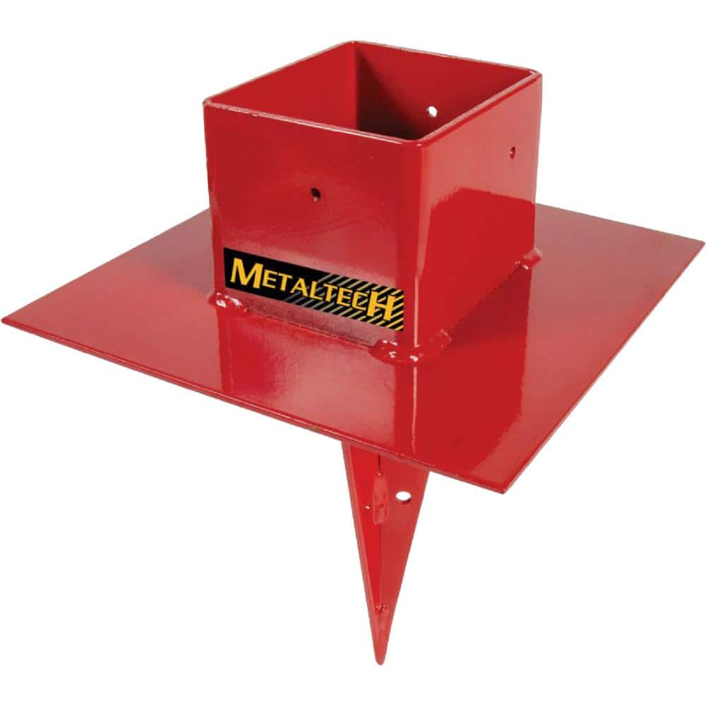 MetalTech Pump Jack 8 in. W x 8 in. D x 11 in. H Steel Pole Anchor for