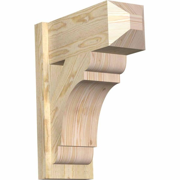 Ekena Millwork 8 in. x 22 in. x 18 in. Olympic Craftsman Rough Sawn Douglas Fir Outlooker