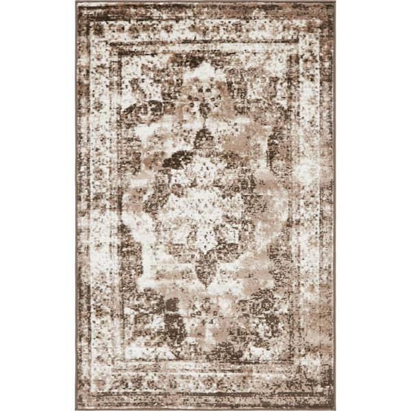 Unique Loom Sofia Salle Garnier Light Brown 3' 3 x 5' 3 Area Rug