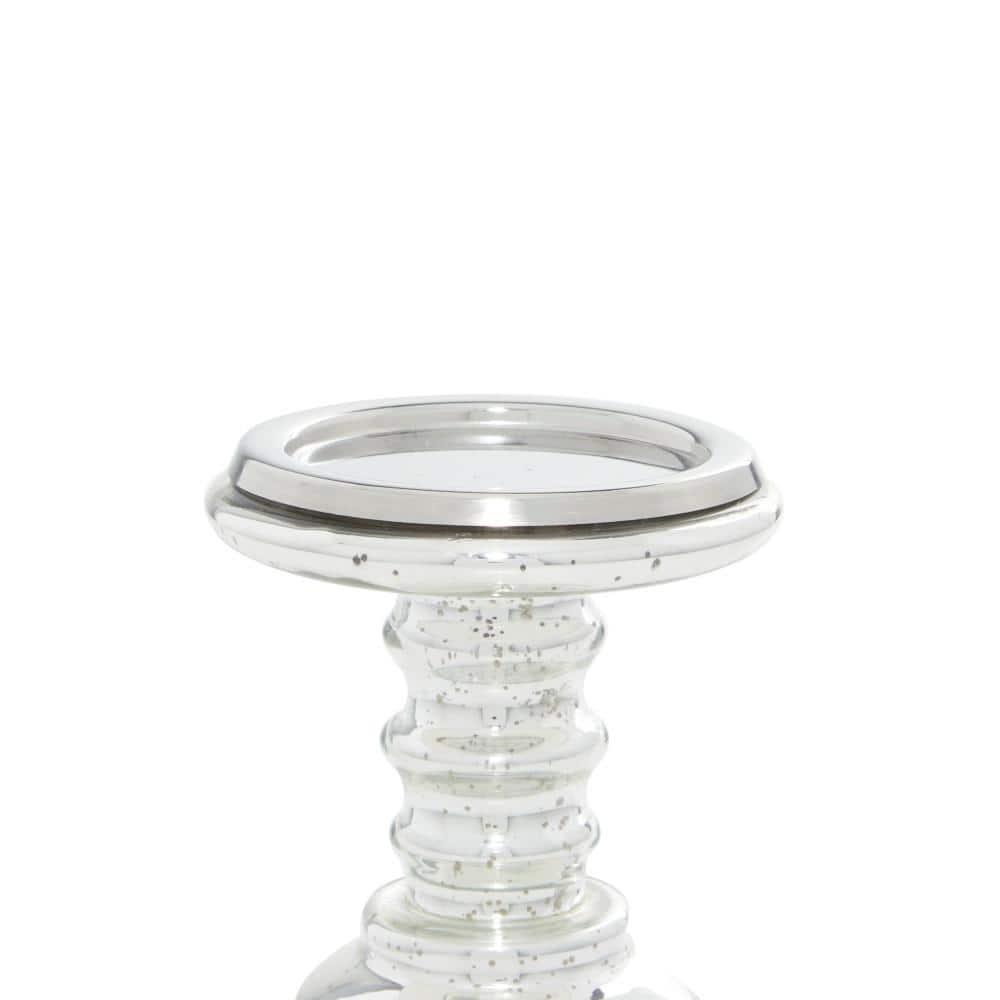 Elegant Polished Glass Candlestick Holder - Religious Theme 26"L