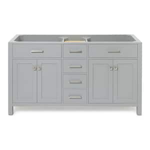 Hampton 60 in. W x 21.5 in. D Bath Vanity Cabinet Only in Grey