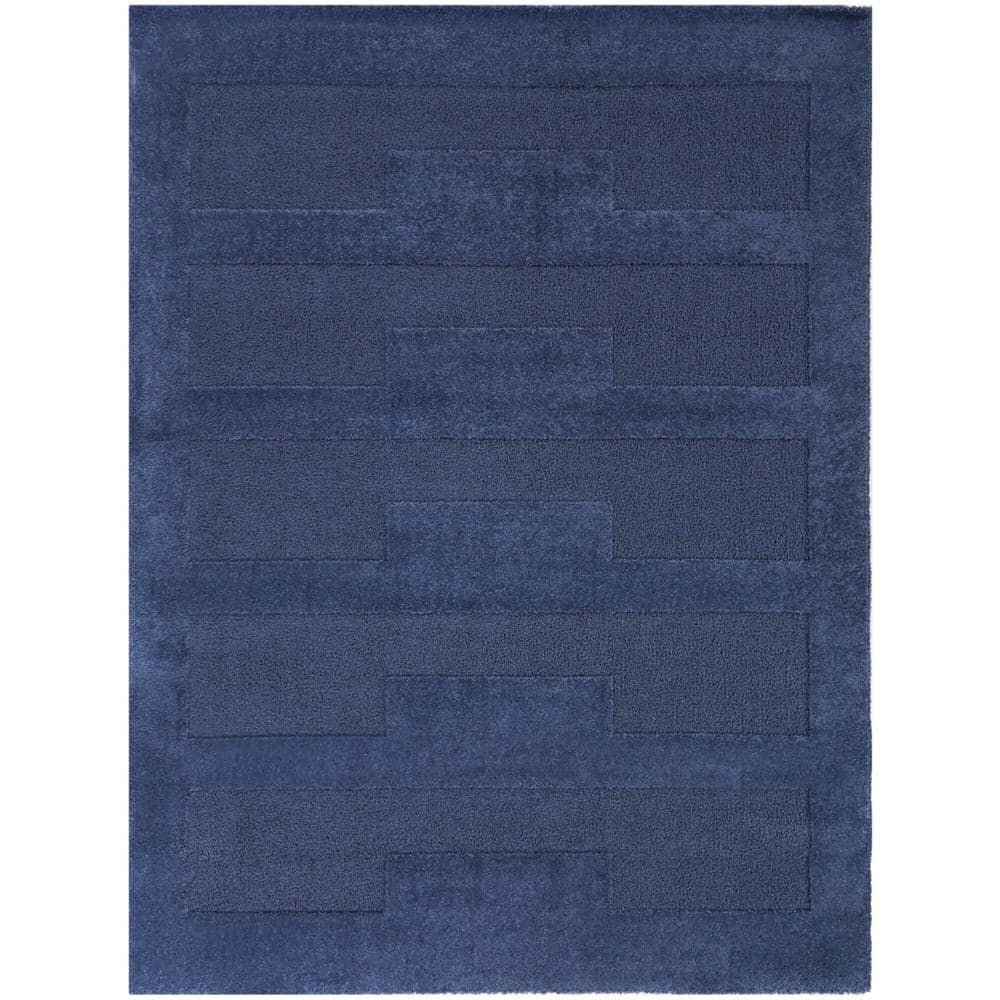 Santer Blue 8 ft. x 10 ft. Geometric Area Rug price history on PriceWatchPro