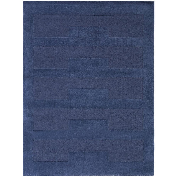 BALTA Santer Blue 8 ft. x 10 ft. Geometric Area Rug