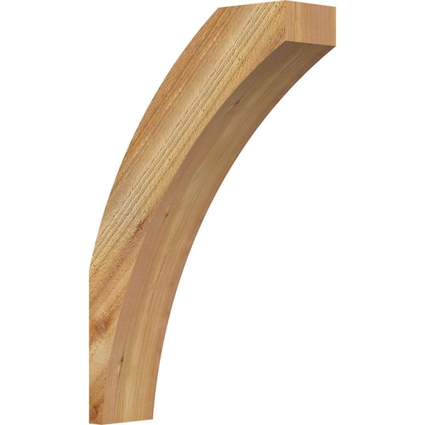 Ekena Millwork 4"W x 14"D x 22"H Thorton Rough Sawn Knee Brace, Western Red Cedar