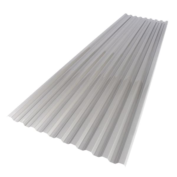 2.2 ft. x 10 ft. Corrugated Polycarbonate Roofing Panel in Solar Control Silver
